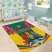 Carriacou and Petite Martinique Area Rug Bougainvillea Flowers