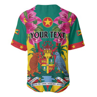 Personalized Carriacou and Petite Martinique Baseball Jersey Bougainvillea Flowers