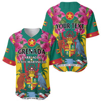 Personalized Carriacou and Petite Martinique Baseball Jersey Bougainvillea Flowers