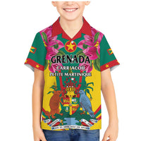 Personalized Carriacou and Petite Martinique Family Matching Mermaid Dress and Hawaiian Shirt Bougainvillea Flowers