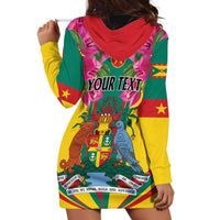 Personalized Carriacou and Petite Martinique Hoodie Dress Bougainvillea Flowers