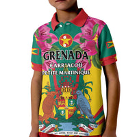 Personalized Carriacou and Petite Martinique Kid Polo Shirt Bougainvillea Flowers