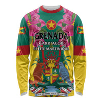 Personalized Carriacou and Petite Martinique Long Sleeve Shirt Bougainvillea Flowers