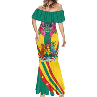 Personalized Carriacou and Petite Martinique Mermaid Dress Bougainvillea Flowers