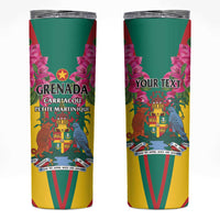 Personalized Carriacou and Petite Martinique Skinny Tumbler Bougainvillea Flowers - Wonder Print Shop