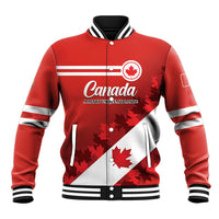 Personalised Canada Maple Leaf Baseball Jacket A mari usque ad mare