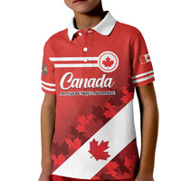 Personalised Canada Maple Leaf Kid Polo Shirt A mari usque ad mare