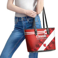Canada Maple Leaf Leather Tote Bag A mari usque ad mare
