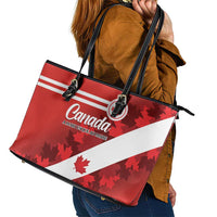 Canada Maple Leaf Leather Tote Bag A mari usque ad mare