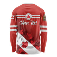 Personalised Canada Maple Leaf Long Sleeve Shirt A mari usque ad mare