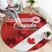 Canada Maple Leaf Round Carpet A mari usque ad mare - Wonder Print Shop