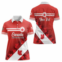 Personalised Canada Maple Leaf Women Polo Shirt A mari usque ad mare - Wonder Print Shop