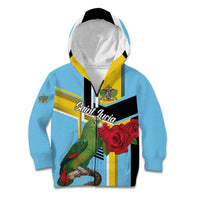 Personalized Saint Lucia Kid Hoodie Jacquot Parrot Rosie Floral