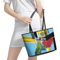 Saint Lucia Leather Tote Bag Jacquot Parrot Rosie Floral