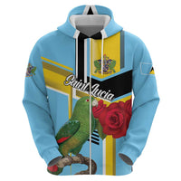 Personalized Saint Lucia Zip Hoodie Jacquot Parrot Rosie Floral - Wonder Print Shop