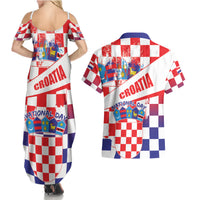 Croatia National Day 2024 Couples Matching Summer Maxi Dress and Hawaiian Shirt Hrvatska Dan drzavnosti - Wonder Print Shop