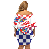 Croatia National Day 2024 Family Matching Off Shoulder Short Dress and Hawaiian Shirt Hrvatska Dan drzavnosti - Wonder Print Shop