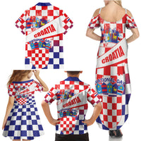 Croatia National Day 2024 Family Matching Summer Maxi Dress and Hawaiian Shirt Hrvatska Dan drzavnosti - Wonder Print Shop