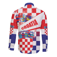 Croatia National Day 2024 Long Sleeve Button Shirt Hrvatska Dan drzavnosti - Wonder Print Shop