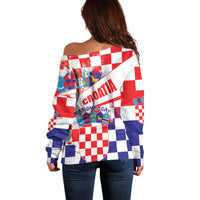 Croatia National Day 2024 Off Shoulder Sweater Hrvatska Dan drzavnosti - Wonder Print Shop