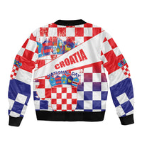 Croatia National Day 2024 Sleeve Zip Bomber Jacket Hrvatska Dan drzavnosti - Wonder Print Shop