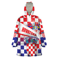 Croatia National Day 2024 Wearable Blanket Hoodie Hrvatska Dan drzavnosti - Wonder Print Shop