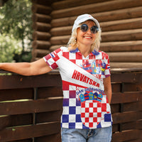 Croatia National Day 2024 Women Polo Shirt Hrvatska Dan drzavnosti - Wonder Print Shop