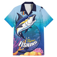 Tuna Fishing Family Matching Mermaid Dress and Hawaiian Shirt Tuna Fish With Marine Life - Wonder Print Shop