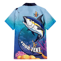 Tuna Fishing Family Matching Mermaid Dress and Hawaiian Shirt Tuna Fish With Marine Life - Wonder Print Shop