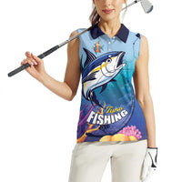 Tuna Fishing Women Sleeveless Polo Shirt Tuna Fish With Marine Life - Wonder Print Shop