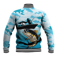 Tuna Fishing Baseball Jacket Fish Camouflage Pattern - Wonder Print Shop