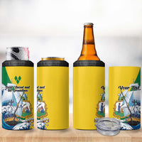 Personalized Saint Vincent and the Grenadines Sailing 4 in 1 Can Cooler Tumbler Caribbean Sailing