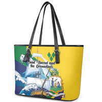 Saint Vincent and the Grenadines Sailing Leather Tote Bag Caribbean Sailing