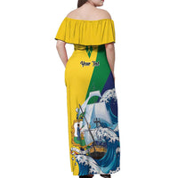 Personalized Saint Vincent and the Grenadines Sailing Off Shoulder Maxi Dress Caribbean Sailing