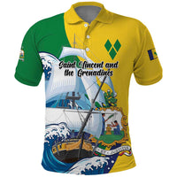 Personalized Saint Vincent and the Grenadines Sailing Polo Shirt Caribbean Sailing