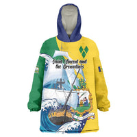 Personalized Saint Vincent and the Grenadines Sailing Wearable Blanket Hoodie Caribbean Sailing