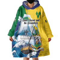 Personalized Saint Vincent and the Grenadines Sailing Wearable Blanket Hoodie Caribbean Sailing