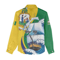 Personalized Saint Vincent and the Grenadines Sailing Women Casual Shirt Caribbean Sailing