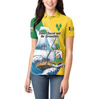 Personalized Saint Vincent and the Grenadines Sailing Women Polo Shirt Caribbean Sailing