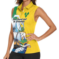 Personalized Saint Vincent and the Grenadines Sailing Women Sleeveless Polo Shirt Caribbean Sailing