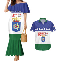 Personalised Bonaire Rincon Couples Matching Mermaid Dress and Hawaiian Shirt Flag Stylized