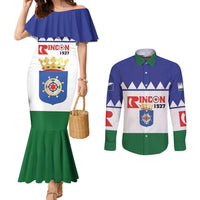Personalised Bonaire Rincon Couples Matching Mermaid Dress and Long Sleeve Button Shirt Flag Stylized