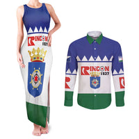 Personalised Bonaire Rincon Couples Matching Tank Maxi Dress and Long Sleeve Button Shirt Flag Stylized