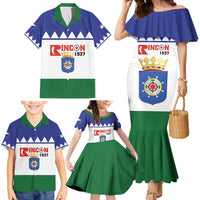 Personalised Bonaire Rincon Family Matching Mermaid Dress and Hawaiian Shirt Flag Stylized