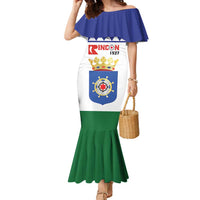 Personalised Bonaire Rincon Family Matching Mermaid Dress and Hawaiian Shirt Flag Stylized