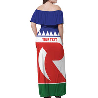 Personalised Bonaire Rincon Off Shoulder Maxi Dress Flag Stylized