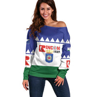 Personalised Bonaire Rincon Off Shoulder Sweater Flag Stylized