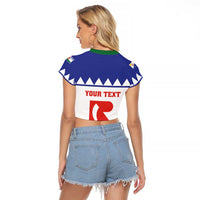 Personalised Bonaire Rincon Raglan Cropped T Shirt Flag Stylized