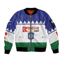 Personalised Bonaire Rincon Sleeve Zip Bomber Jacket Flag Stylized