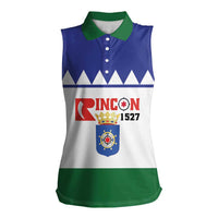 Personalised Bonaire Rincon Women Sleeveless Polo Shirt Flag Stylized